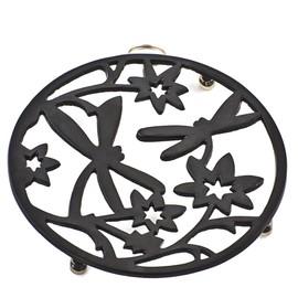 8" Matte Black "Dragon Fly" Trivet