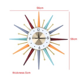 ILWorkTLs 22 Inch Large Wall Clock,Mid Century Wall Clock, Home Décor Metal Wall Clock for Living Room, Kitchen, Dining Room, Bedroom