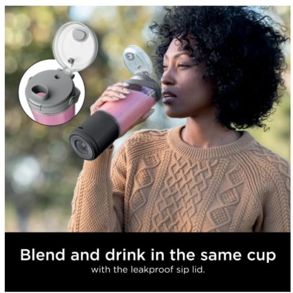 Portable Personal Blender, 16 oz, BPA-Free Smoothie Maker with Sip