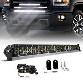 BraveWAY 22Inch LED Light Bar 120W 24000LM Dual Row Light Bar Spot Flood Combo LED Work Lights 6D Lens Fog Lights Offroad Lighting Driving Lightbar for Trucks UTV ATV Tractor SUV 4WD Boat 4X4 Pickup