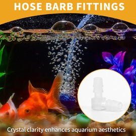 Partuto 6 Pcs Universal Automotive Vacuum Tubing Connector - Car 90 Degree 4mm/ 5/32" L Shaped Vacuum Tubing Connector Assortment 2 Way Vacuum Line Fittings - Plastic Transparent