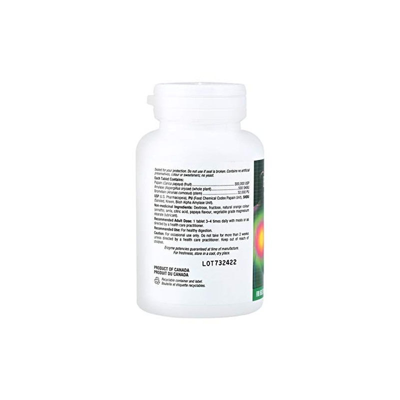 Chewable Papaya Enzymes, 60 Tabs by Natural Factors
