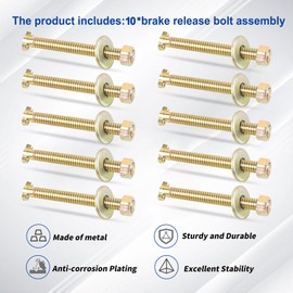 10 Pcs Cagebolt Release Bolts 8.8 Grade Brake Cage Bolts Replacement for Semi Truck School Bus RV Trailer Spring Brakes Air Spring Brake Chamber with 800921 Brake Chamber Cage Bolt