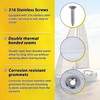 VEITHI Dock Bumper White,Dock Bumper Guard with Screws,Boat Dock Bumper