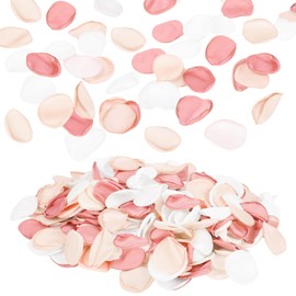 Emivery 300PCS Silk Rose Petals, Artificial Blush Pink Flower Petals Wedding Flower Girl Scatter Petals for Wedding Aisle Runner Bridal Shower Party Dinner Table Centerpieces Decor