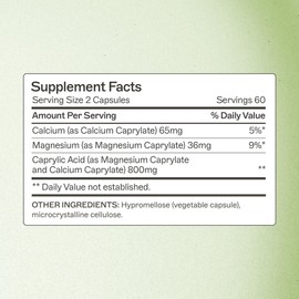 Amy Myers MD Caprylic Acid - Digestion Support Supplement for Intestinal Balance - Supports a Balanced Microbiome for Gut Health - Gluten-Free, Dairy-Free & Non-Soy - 120 Capsules (60 Servings)