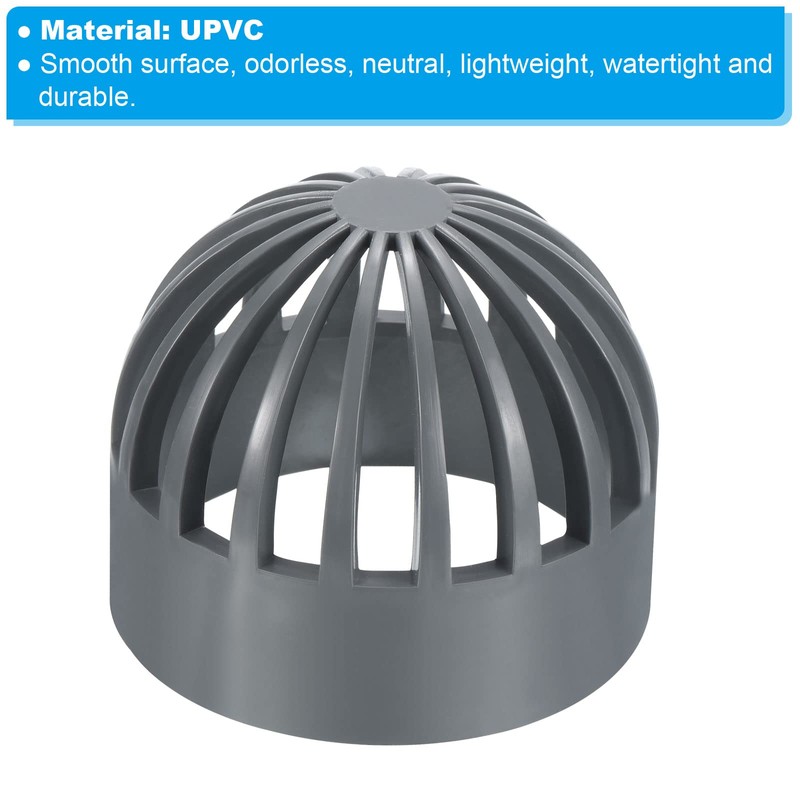 PATIKIL 75mm ID Atrium Drain Grate Cover, 2 Pack Round