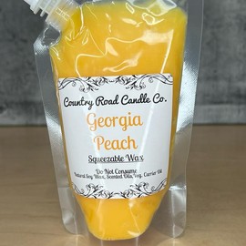 Squeezable Soy Wax 8oz Pouch | Heavily Fragranced | Hand Poured:_Georgia Peach