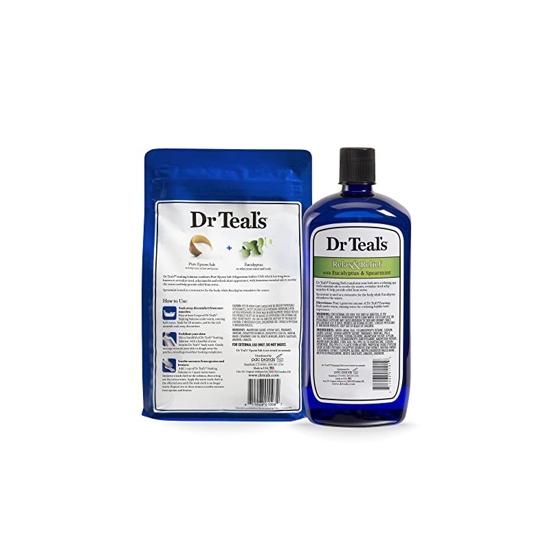 Dr Teal's Epsom Salt Soaking Solution and Foaming Bath with