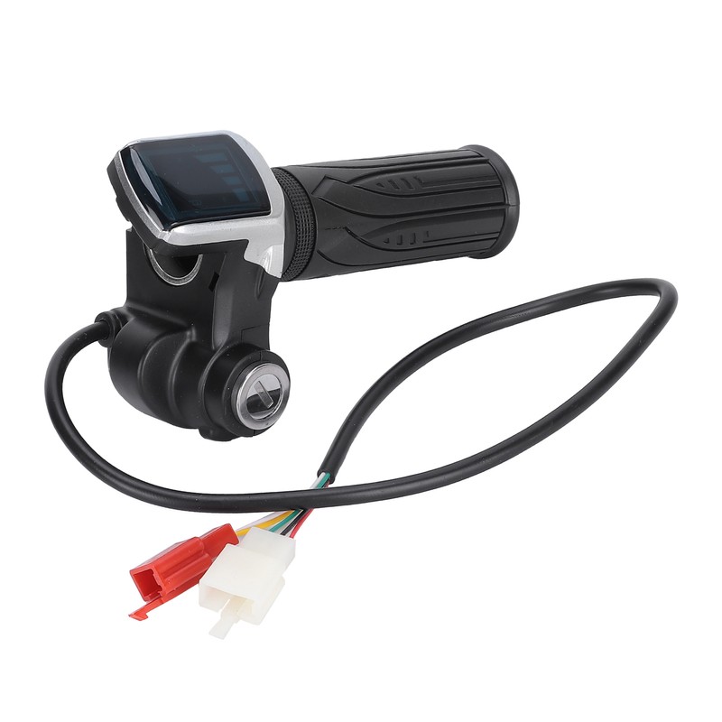 60V LED Digital Meter Electric Bike Scooter Throttle Grip Handlebar