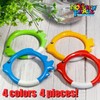 Novelty Place 4Pcs Fish Shape Diving Ring Set Underwater Swimming