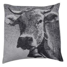 David Fussenegger [W0724] Cushion Cover Cow Photorealistic Felt 50 x 50 cm