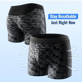 Carer Incontinence Underwear for Men Washable Mens Incontinence Underwear for Bladder Leakage 80ML Breathable Reusable Leak Proof Underwear for Men Incontinence Boxer Briefs, 3X-Large