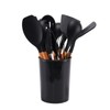 11 Pcs Silicone Kitchenware Set Heat Resistance Wooden Handle Kitchen