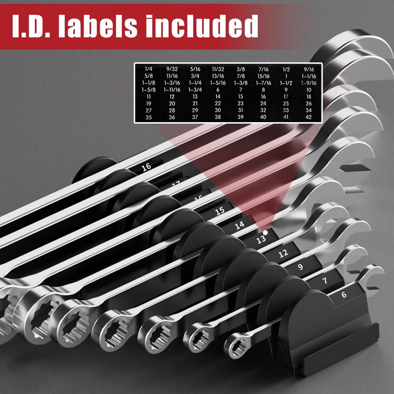 DEHOYI Modular Wrench Organizers for Tool Drawers - Wrench Rack