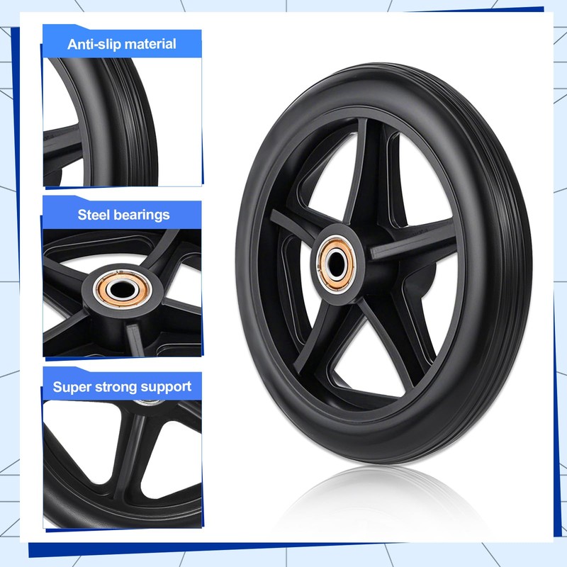 BOHUIZ 4 Pcs 6 Inch Walker Wheels Replacement, Replacement Wheels