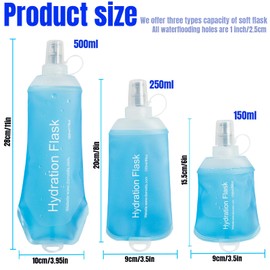 GYGYL 250 ml weiche Trinkflasche zum Laufen, TPU, zusammenklappbar, für Trinkflasche, Wandern, Radfahren, Klettern