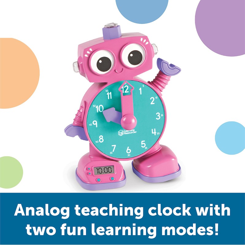 Learning Resources Tock The Learning Clock Pink - Digital Clock