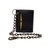 CAZORO RFID Blocking Men's Tri-fold Vintage Biker Vintage Buffalo Leather