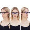 RUNHUIS Square Blue Light Blocker Glasses, Vintage Slim Rectangular Anti-Blue
