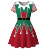 Ainuno Womens Christmas Dress 2025 Elf Dress Costume Green Cute