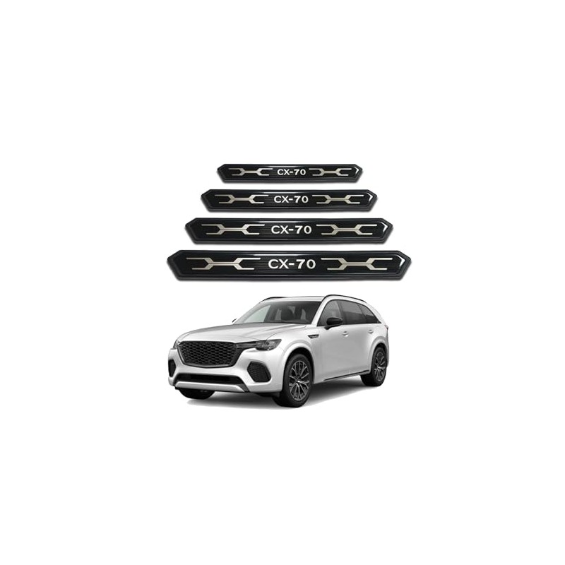 Door Sill Protector Trim Guard for Mazda CX-70 2025, Stainless