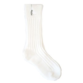 Decka Quality Socks Heavy Weight Plain Rib Socks Cased Heavy Weight Plain Socks Men Women de-01, white