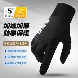 Winter Thermal Touchscreen Sports Gloves (Windproof, Waterproof) Riding Black - Men's Free Size 2ea