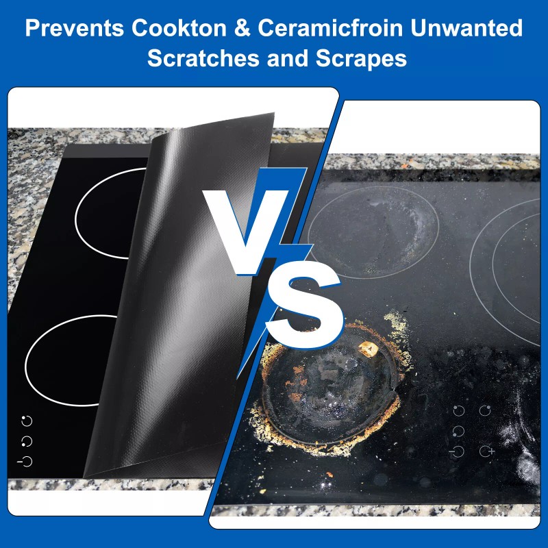 uxcell Induction Cooktop Protector Mat 20.8x24 Inch Waterproof Heat Resistant