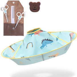 MINGYI Haircut/Shears/Scissors Set, For Kids, Compact, Easy Storage, Includes Haircutter, Blue (Dinosaur)