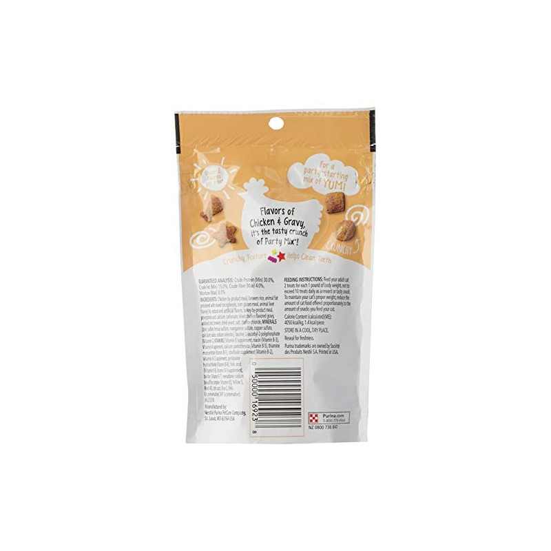 Friskies Party Mix Cat Treats, Crunch, Gravy-licious Chicken and Gravy