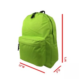 K-Cliffs Classic 16 Inch School Bag Basic Daypack Simple Book Bag
