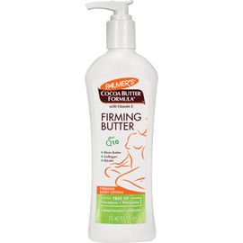 Palmer's Cocoa Butter Formula con Vitamina E + Q10 Firming Butter – Loción Reafirmante, Cuidado Esencial de la Piel Post Parto, Manteca de Karité, Colágeno, Elastina, Dermatológicamente Probado, 315ml