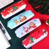 4 Pieces Christmas Theme Pencil Pouch, Canvas Pencil Bag, Cartoon