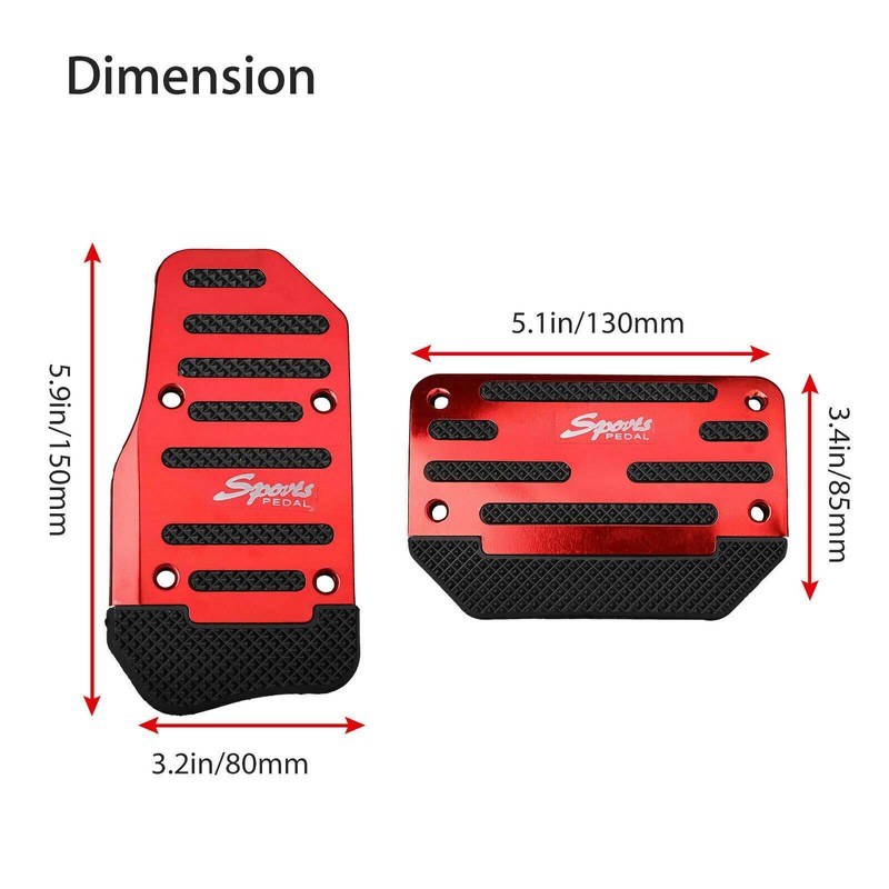 MACHSWON Non Slip Automatic Car Treadle Accelerator Brake Pedal Cover