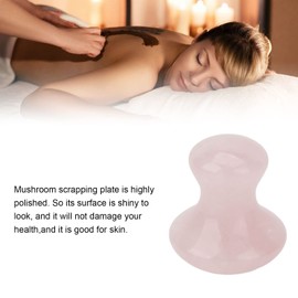 Gua Sha Rose Quartz Mushroom Scraping Plate Board Rose Quartz Crystal Massage Stone for Health Face Eye Massage Tool