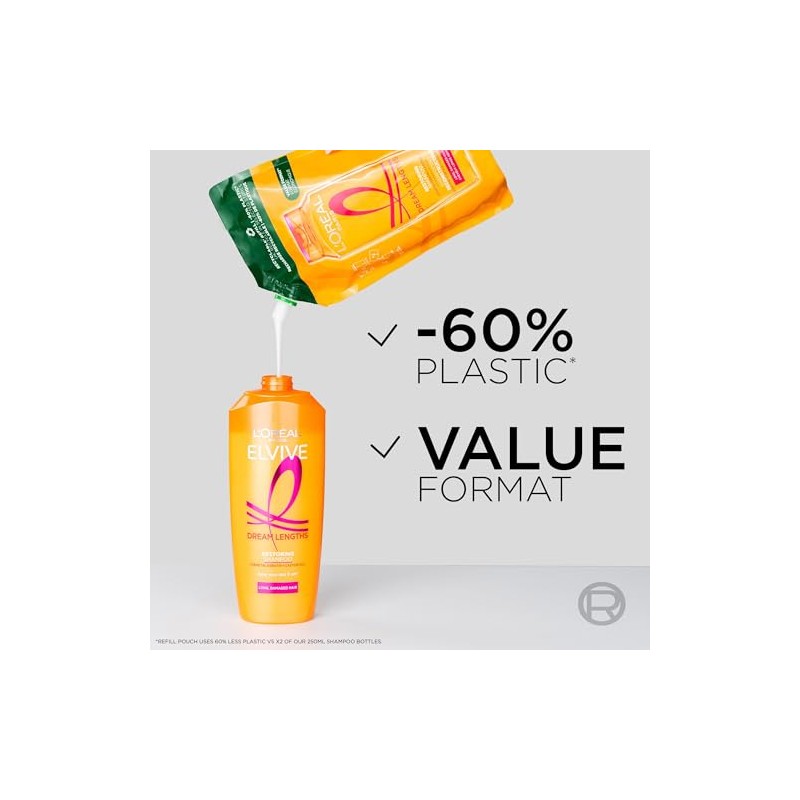 L'Oréal Paris Elvive Dream Lengths Restoring Shampoo Refill pouch 500ml