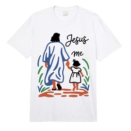 Faith Walk with Jesus Guidance Love Spiritual Design Comfort Colors Adult Heavyweight T-Shirt