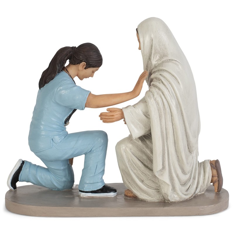 Dicksons Praying Nurse with Jesus 5 x 6 Resin Decorative