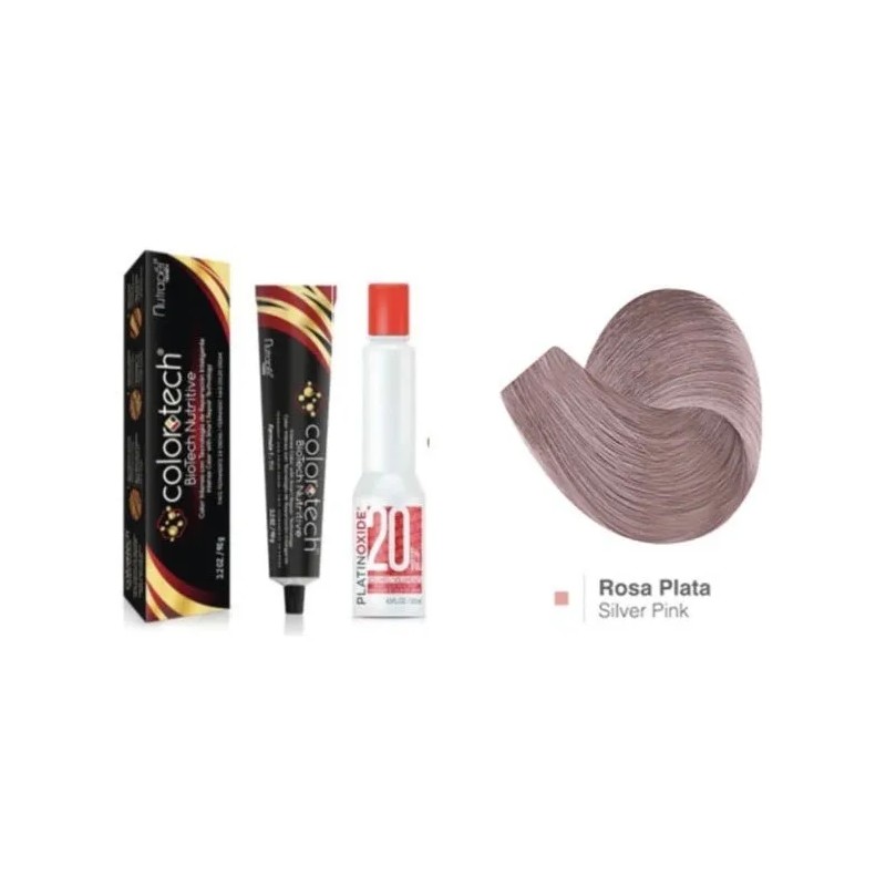 Tinte Permanente Profesional Colortech Nutrapel Tono Cromo 0.2 Violeta