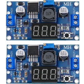 Weewooday Adjustable LM2596S DC-DC Buck Converter Reduced Voltage Regulator Power Supply Module 36V 24V 12V to 5V 2A Voltage Stabilizer with Digital Voltmeter Display (2)