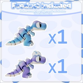 3D Printed Eggshell Dragon，Happy Little Dinosaurs，Dinosaurs Cute Perfect Desk Pet for Animal Collectors，3D Printed Dragon Fidget Home Office Decor（Blue）