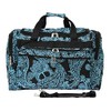 World Traveler Fashion Prints 19-inch Duffle Bag, Black Blue Paisley