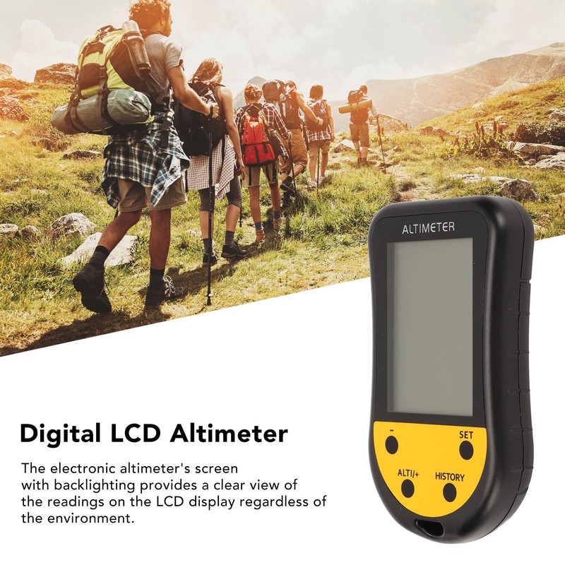Multifunctional Electronic Altimeter Barometer Weather Forecast Full Screen Backlit Display