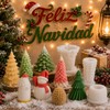 4PCS Moldes de Silicona para ARboles de Navidad,Molde para Velas