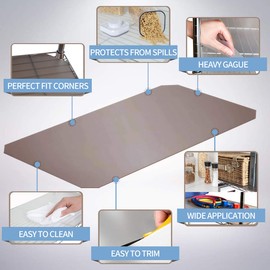 BRIAN & DANY Wire Shelf Liner 14" X 30", Heavy Duty Shelf Liners for Wire Shelving, Waterproof Protector Mats, Set of 5, Charcoal