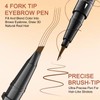 Eyebrow Pen, Eyebrow Pencil 2-in-1 Dual-Ended Microblading Eyebrow Pen with