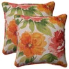Pillow Perfect Bright Floral Indoor/Outdoor Accent Throw Pillow, Plush Fill,