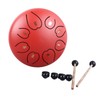 Handpan Drum, Tongue Drum Pleasant Resonant for Music Performance (Red)