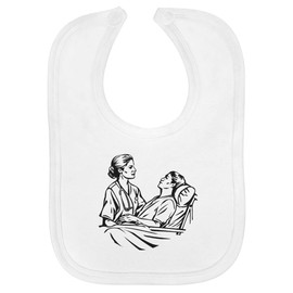 Azeeda 'Nurse & Patient' Soft Cotton Baby Bib (BI00058555)